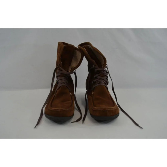 Hush Puppies Brown Suede Lace Up Boots Wave Reflex Sole Women's US Size 9 M - Picture 2 of 10